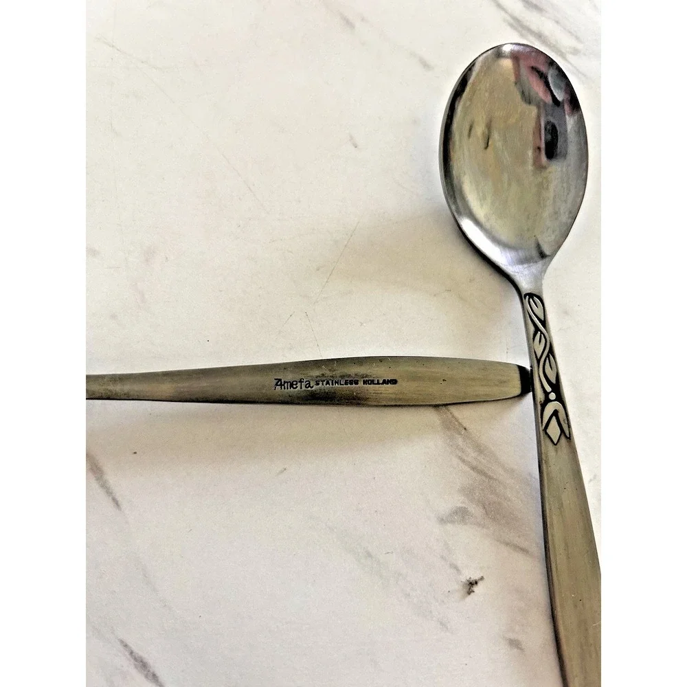 Amefa Holland Stainless Teaspoons Flatware 6
